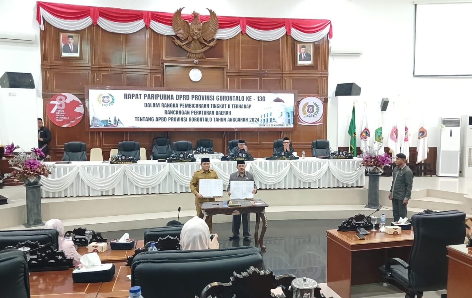 Melalui Rapat Paripurna Ke 130 Perda APBD Tahun 2024 Provinsi