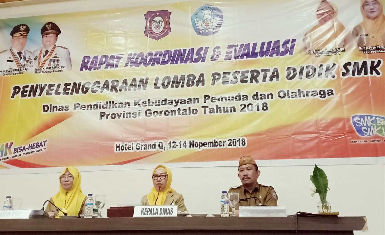Dikbudpora Provinsi Gorontalo Evaluasi Realisasi Program Selama Tahun 2018.