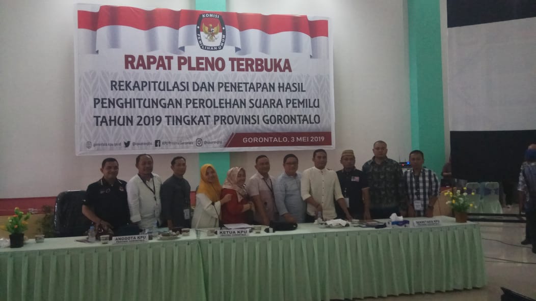 Pleno Rekapitulasi Suara KPU Provinsi Gorontalo Selesaikan Dua Kabupaten