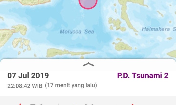 Gempa Ternate 7.0 SR Berpotensi Tsunami