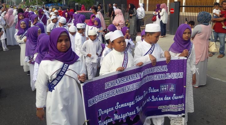 Pawai 1 Muharram Tahun Baru Islam di Kota Gorontalo