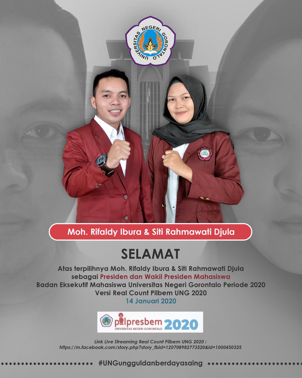 Pasangan Rifaldi-Siti Pemenang Pilpres BEM UNG