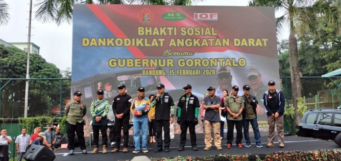 Gubernur Gorontalo Offroad Bareng Dankodiklat TNI-AD