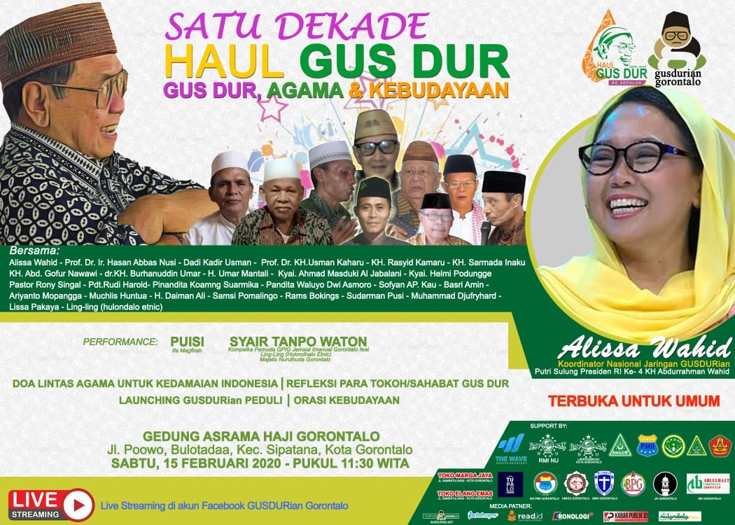 Alisa Wahid akan Hadiri Peringatan Haul Gus Dur di Gorontalo
