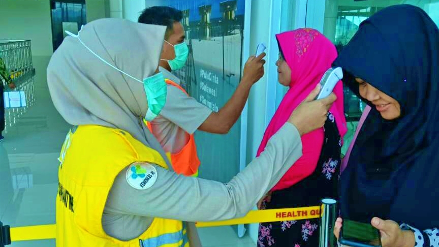 Antisipasi Corona, Bandara Djalaludin Gorontalo Perketat Pengawasan Penumpang