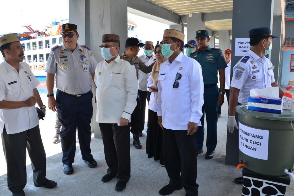 Pemprov Pantau Pencegahan Corona di Pelabuhan Gorontalo