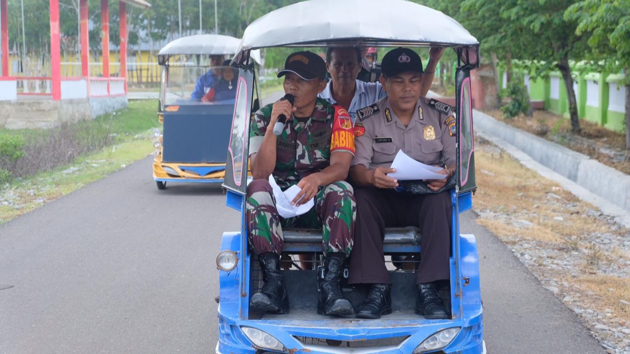 TNI-POLRI di Gorontalo Keliling Kampung Sosialisasikan Pencegahan Covid-19
