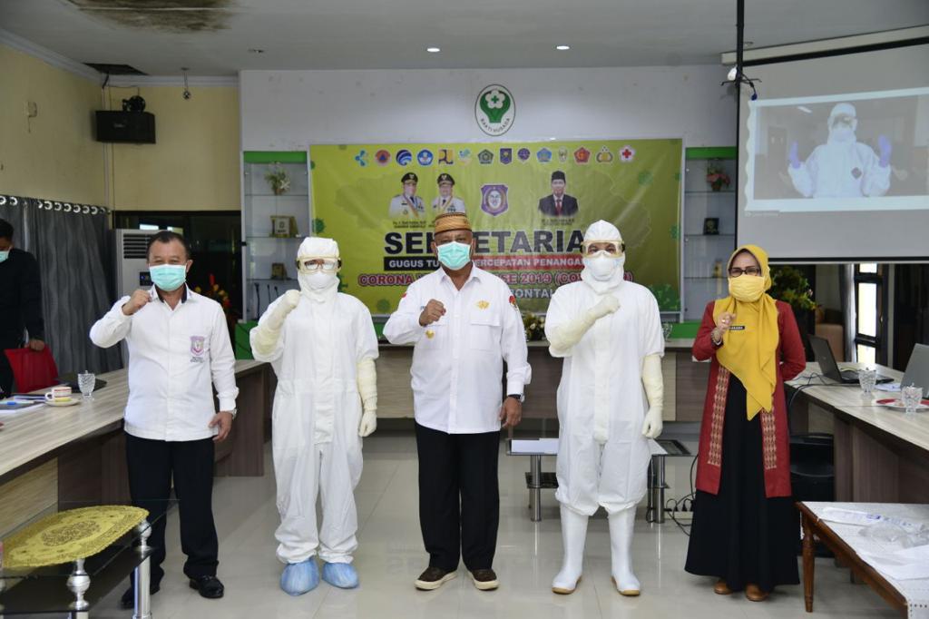 Gubernur Gorontalo Minta Penggunaan APD Sesuai Protokol Kesehatan