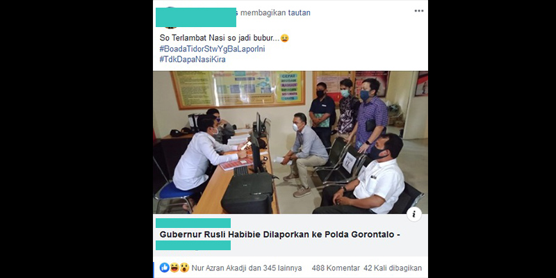 Gubernur Gorontalo dilaporkan ke Polda, Netizen Justru Bela Gubernur