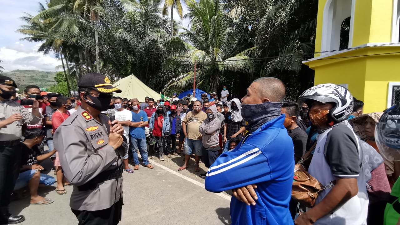 Kapolres Gorontalo Utara Turun Tangan Tangani Kericuhan di Perbatasan