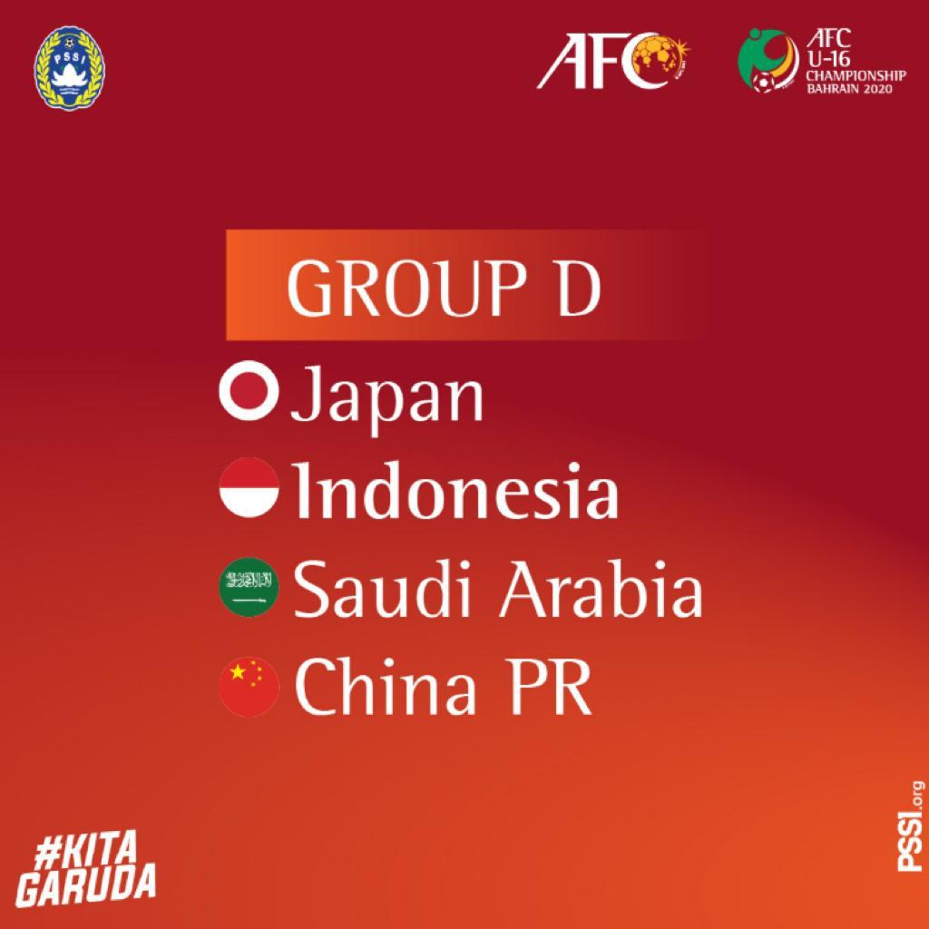 Piala Asia U-16, Indonesia Masuk ” Grup.Neraka “