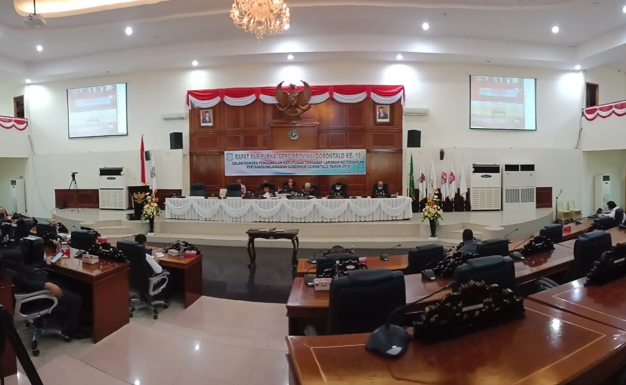 DPRD Provinsi Gelar Sidang Paripurna LKPJ Gubernur Gorontalo 2019