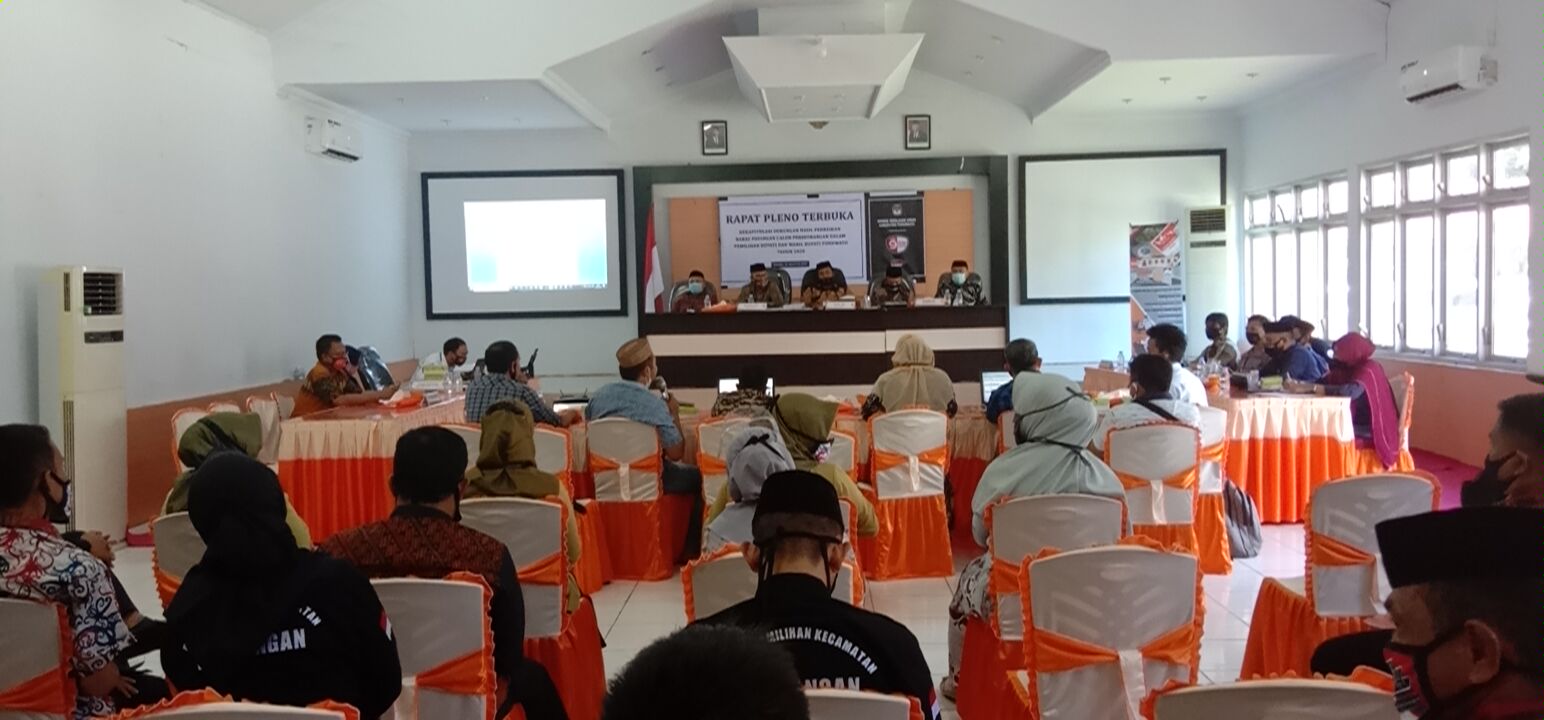 KPU Pohuwato Gelar Pleno Rekapitulasi Dukungan Perbaikan Bapaslon Perseorangan