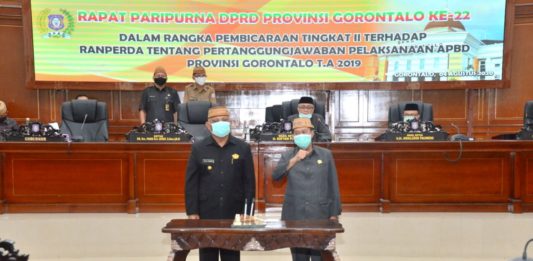 DPRD Setujui Pertanggungjawaban APBD 2019 Pemprov Gorontalo