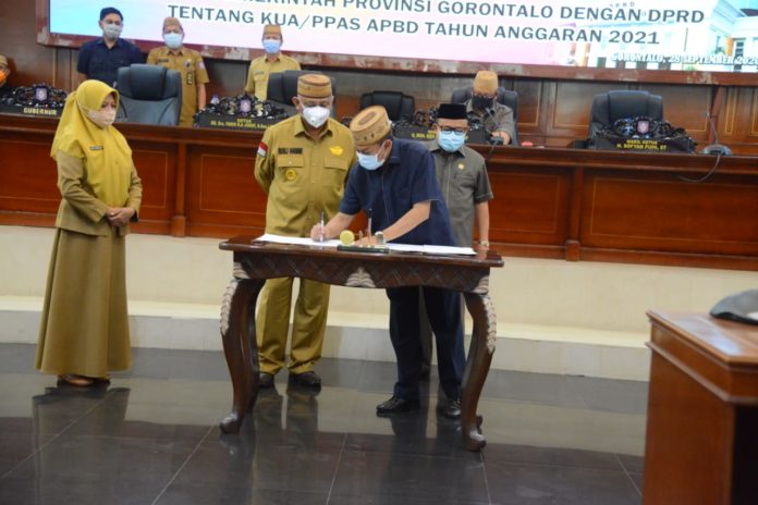 DPRD dan Pemprov Gorontalo Setujui Rancangan KUA PPAS APBD 2021