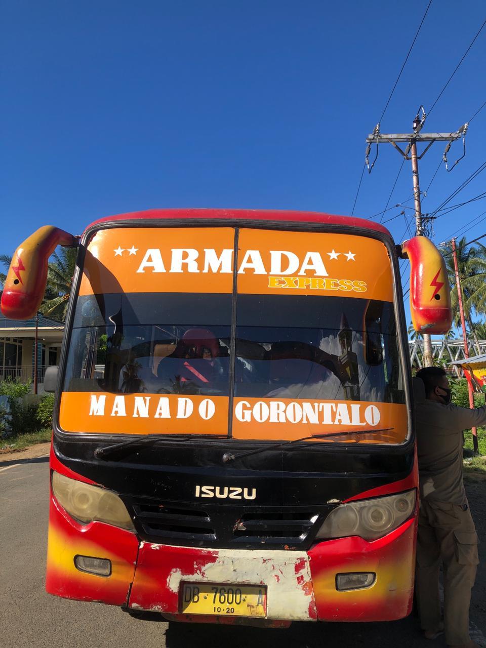 Penyelundupan Miras dalam Bus AKAP Manado-Gorontalo Digagalkan