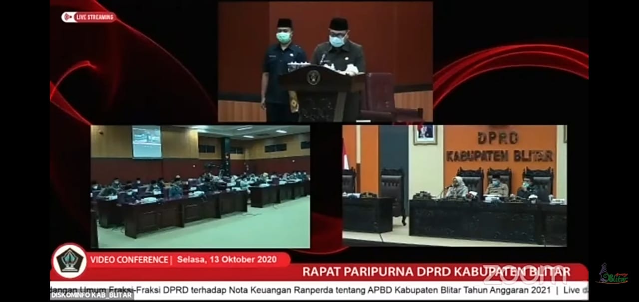 Pjs Bupati Blitar Sampaikan Jawaban Atas Pandangan Fraksi DPRD Terhadap Ranperda APBD