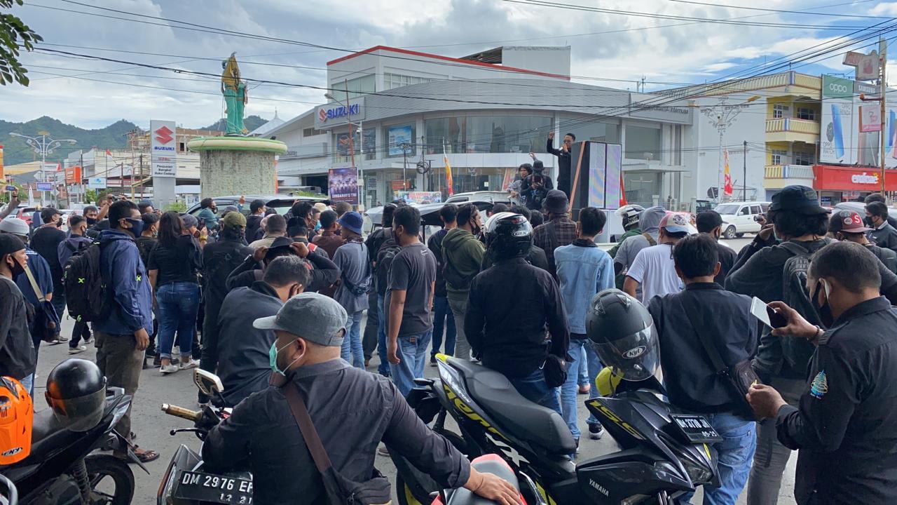Wartawan di Gorontalo Lakukan Demonstrasi Sikapi Kebengisan Aparat
