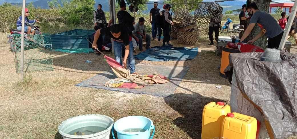 Polisi Gerebek Lokasi Sabung Ayam di Palu
