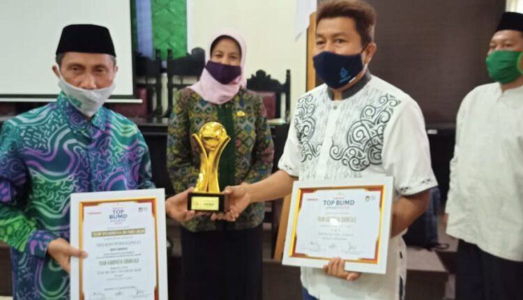 Kabupaten Gorontalo Terima Dua Penghargaan TOP BUMD Award 2020