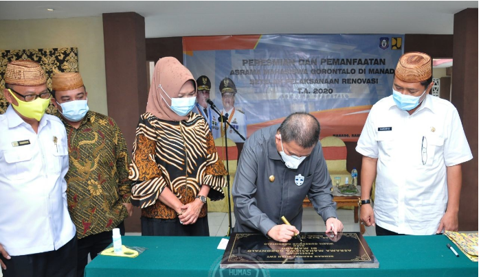 Wagub Idris Resmikan Asrama Mahasiswa Gorontalo di Manado