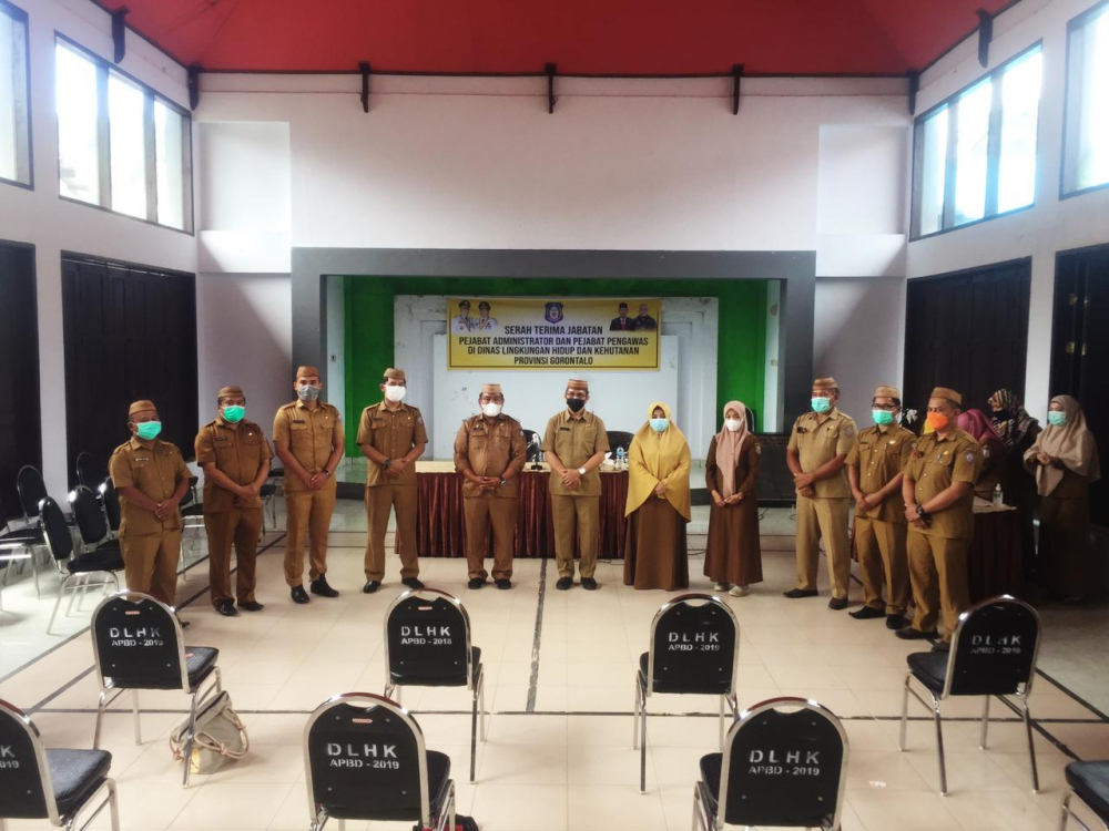 DLHK Provinsi Gorontalo Gelar Sertijab Pejabat Yang Baru Dilantik