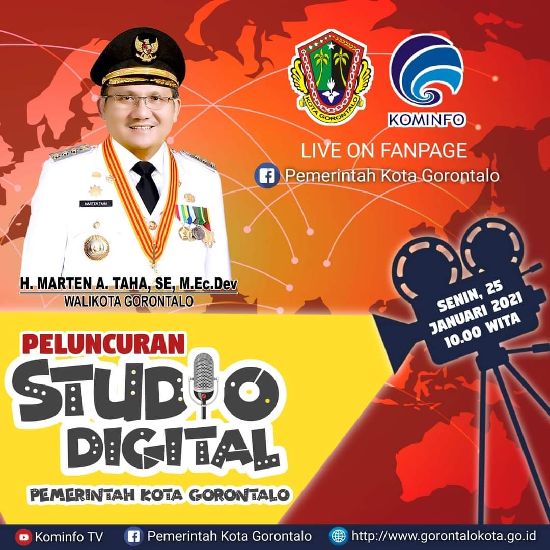 Dinas Kominfo Kota Gorontalo Luncurkan Inovasi Studio Digital