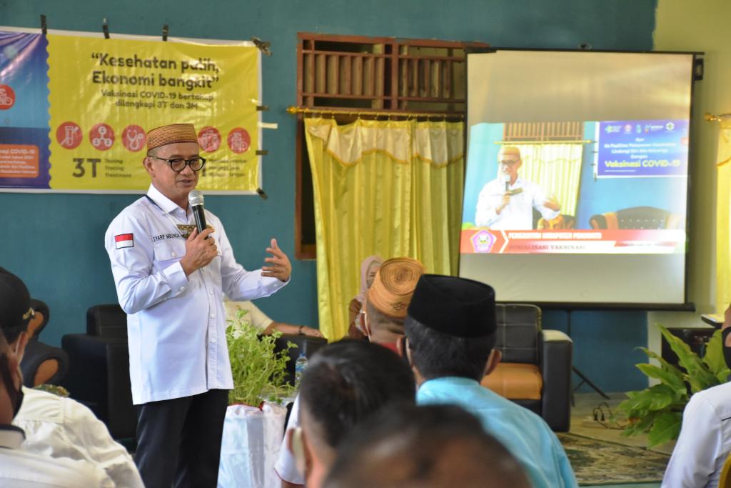 Bupati Syarif Sosialisasikan Vaksin Covid-19 di Wilayah Barat Pohuwato