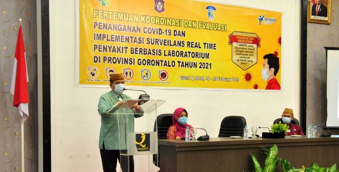 Pemprov Evaluasi Program Penanganan Penularan COVID-19 di Gorontalo