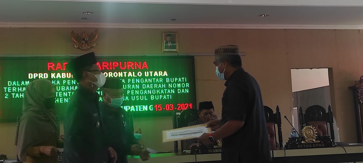 DPRD Gorut Sampaikan Pandangan terkait Perubahan Perda Nomor 2 Tahun 2018