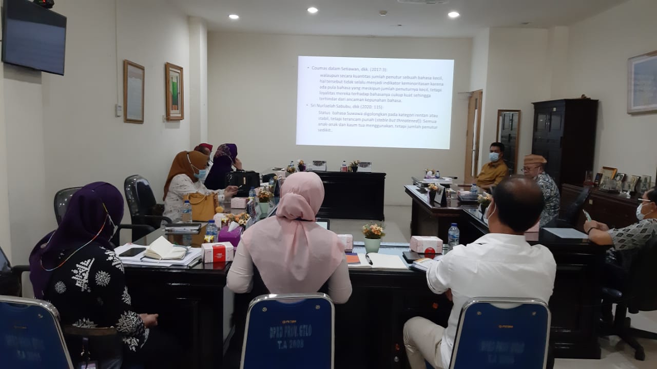 DPRD Provinsi Gorontalo Harap Bahasa Daerah Terus Dilestarikan
