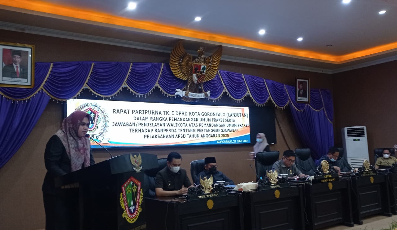 DPRD Kota Gorontalo Setujui Ranperda Pertanggungjawaban APBD 2020