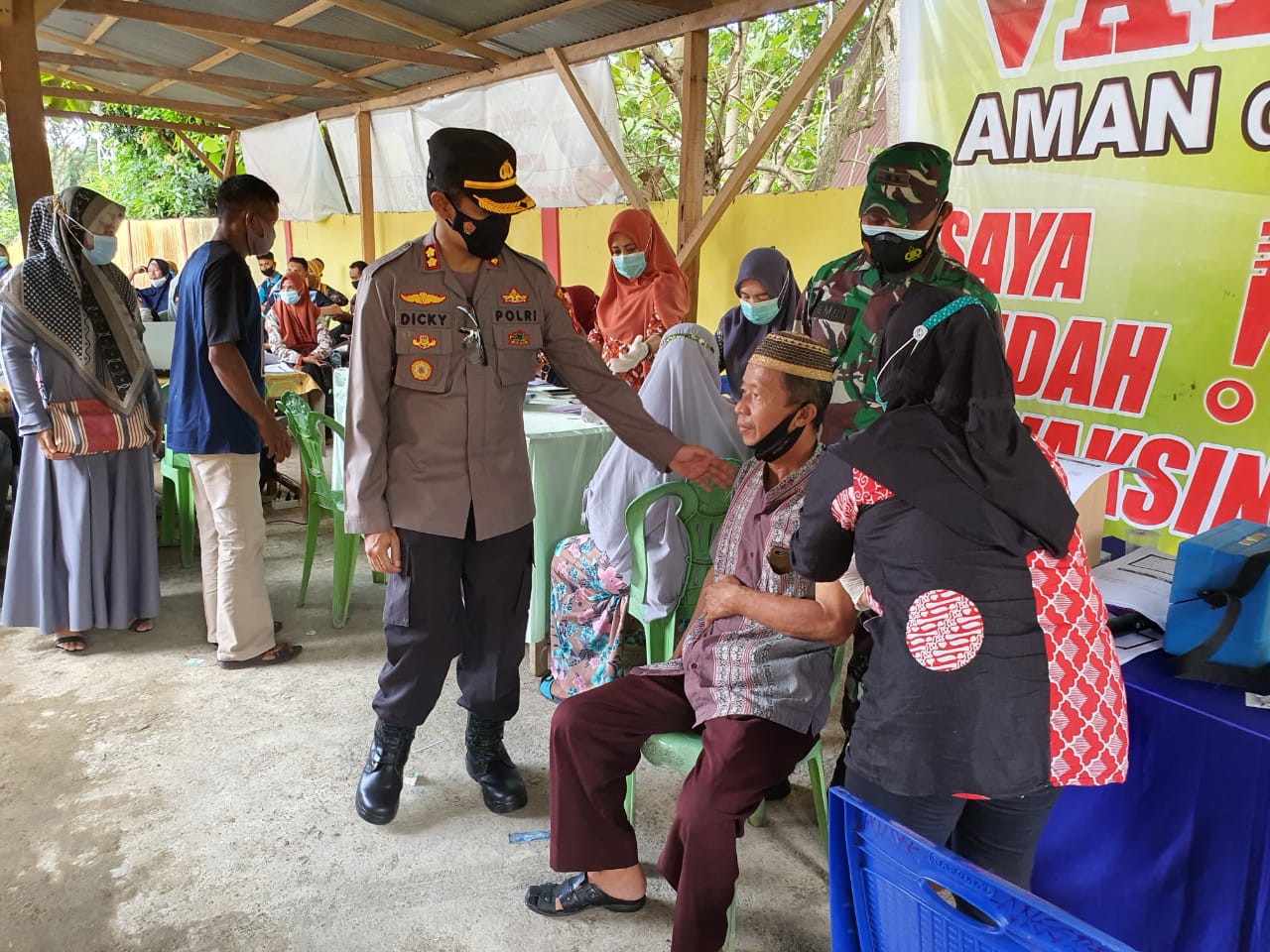 Polres Gorontalo Utara Vaksinasi 1.447 Orang di HUT Bhayangkara ke-75