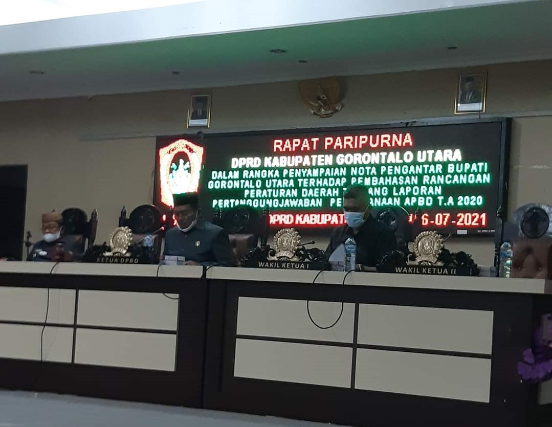 DPRD Gorontalo Utara Laksanakan Rapat Paripurna Mekanisme LPJ
