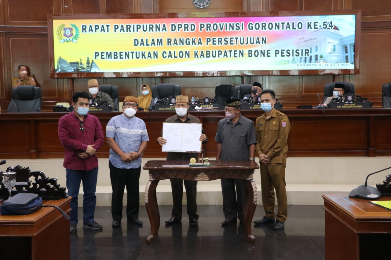 DPRD Provinsi Gorontalo Setujui Pembentukan Kabupaten Bone Pesisir