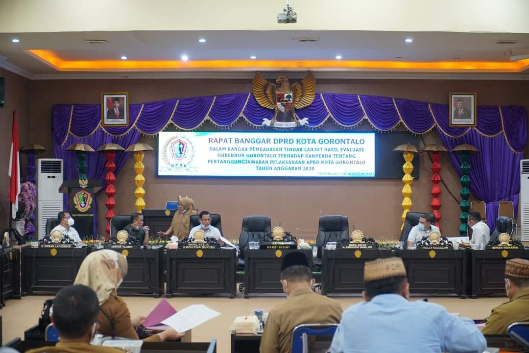 DPRD Kota Gorontalo Tindak Lanjuti Hasil Evaluasi Ranperda APBD 2020