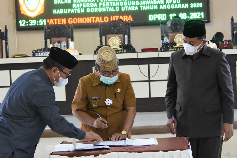 DPRD Gorontalo Utara Setujui LPJ APBD Tahun 2020
