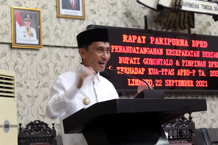 Bupati-DPRD Kabupaten Gorontalo tandatangani KUA PPAS dan APBDP 2021