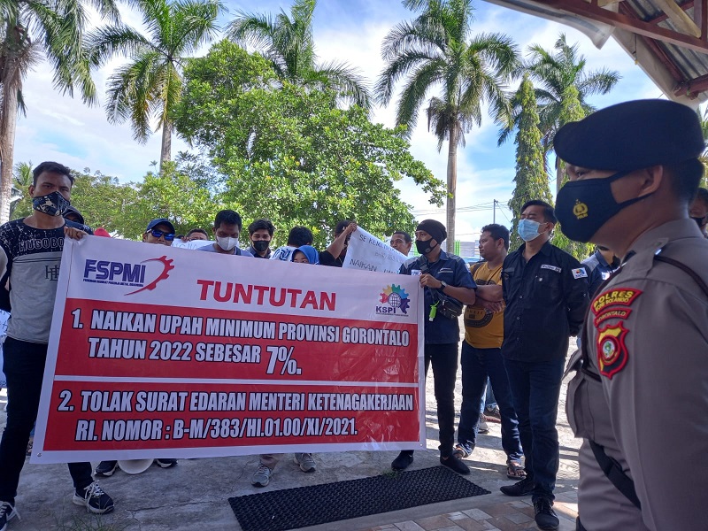 Kawal UMP Gorontalo 2022, FSPMI minta kenaikan upah 7 Persen