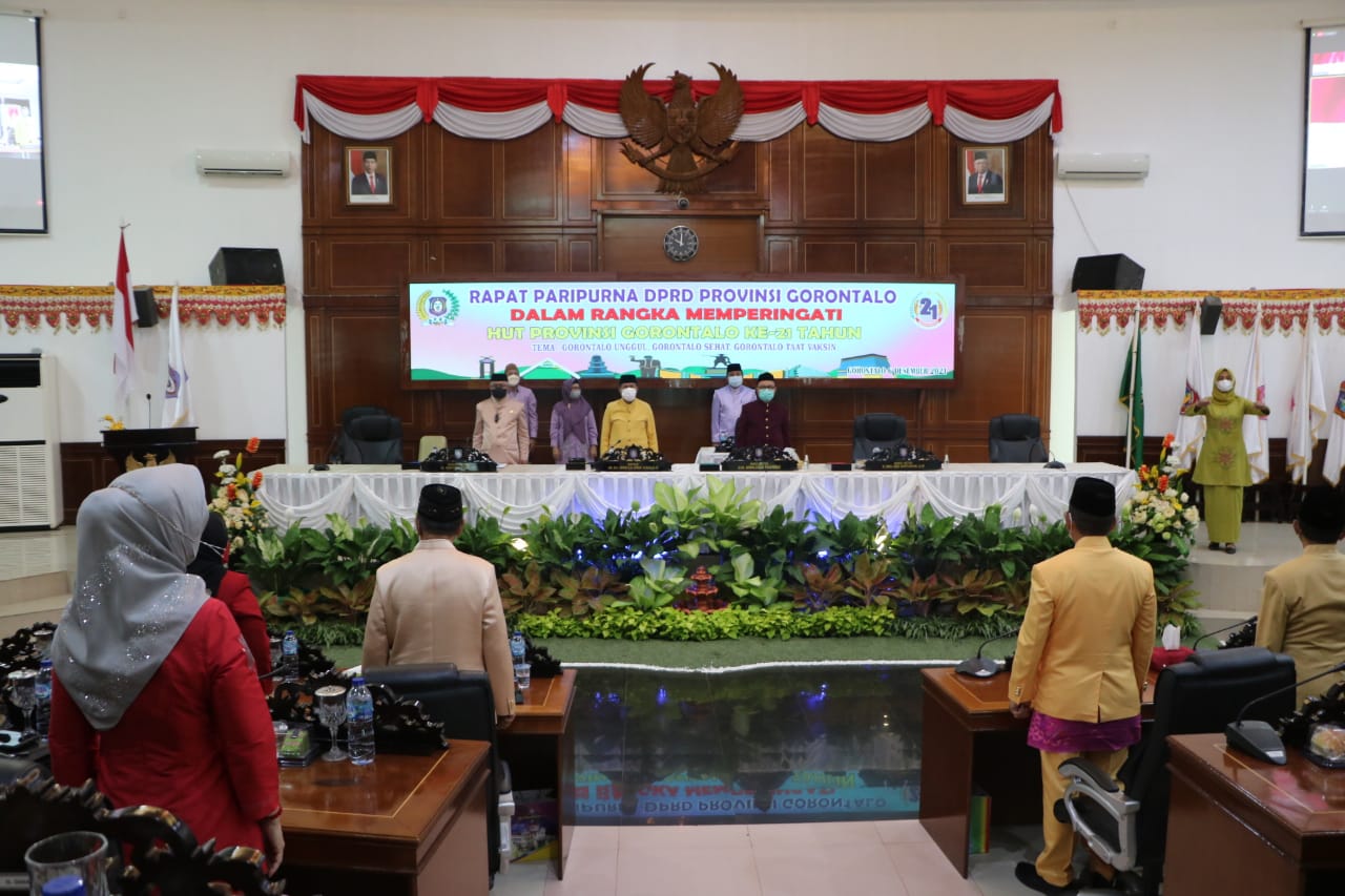 DPRD Provinsi Gorontalo Gelar Rapat Paripurna Peringati HUT ke-21