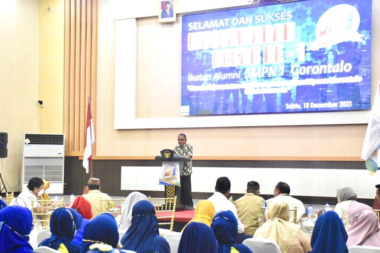 Pemkot Harapkan Sinergitas dan Kolaborasi di Mubes Ke-1 Alumni SMP 1 Kota Gorontalo