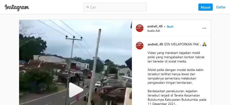Viral, Polisi Cuekin Korban Kecelakaan tergeletak di Jalan