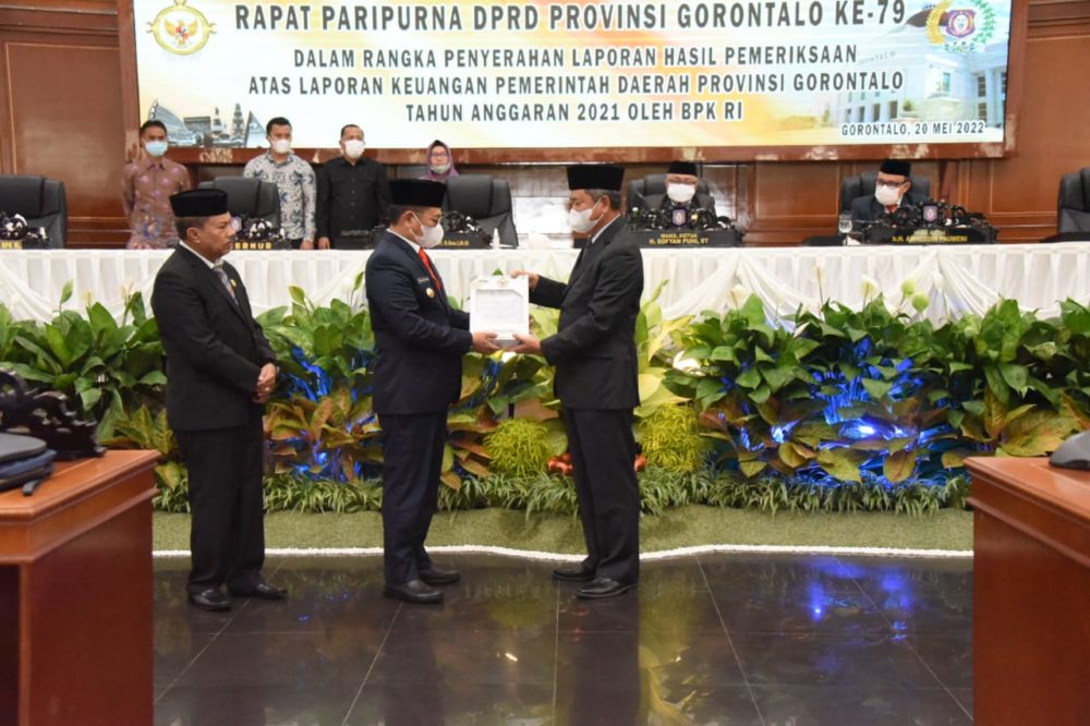 Pemerintah Provinsi Gorontalo Raih Opini Keuangan WTP Dari BPK RI