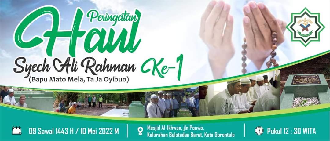 Pertama di Gorontalo, Majelis Muhyin Nufus Gelar Peringati Haul Syech Ali Rahman