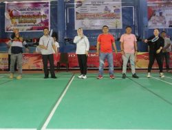 Wali Kota Kotamobagu Buka Tournament Badminton Kapolres CUP
