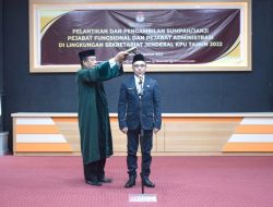 Friyanto Hatibie resmi menjabat Sekretaris KPU Kabupaten Gorontalo