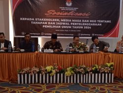 Wakili Wali Kota, Tedi Makalalag Hadiri Sosialisasi Tahapan Pemilu 2024