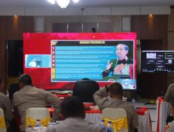 Wakapolda Bersama Pejabat Polda Gorontalo Ikuti Apel Kasatwil 2022 Secara Virtual