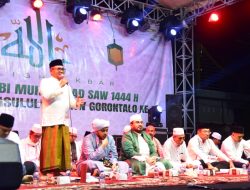 Hadiri Peringatan Isra Miraj dan Harla Majelis Rasulullah Gorontalo ke-III, Ini Pesan Wali Kota Marten Taha