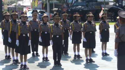 Aksi Polisi Cilik Meriahkan HUT ke 20 Polda Gorontalo